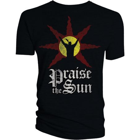 Dark Souls T Shirt Praise The Sun Black Titan Merchandise